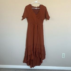Dark Orange Maxi Dress Maternity